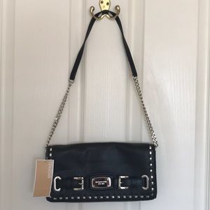 Michael Kors Hamilton Whipped Black Clutch